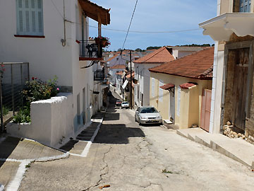 Pylos Straße im Ort