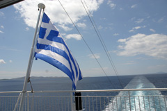 Griechenlandfähre Blick nach hinten