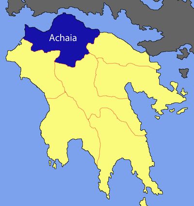 Achaia auf Karte Peloponnes