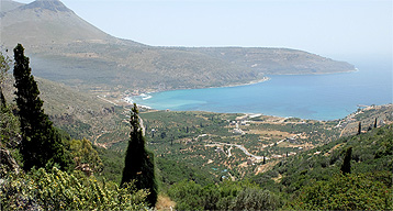 Ausblick bei Wandertour auf dem Peloponnes