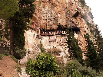 Kloster Prodromou in der Felswand