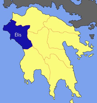 Elis auf Karte Peloponnes