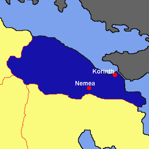 Korinthia Peloponnes - Karte gross