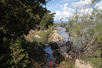 Zugang Ochsenbauchbucht an Lagune entlang